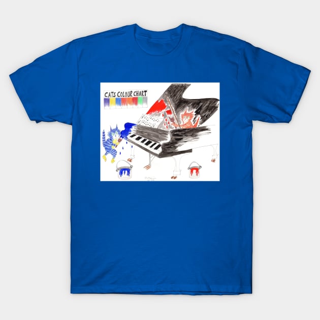 Cats paint the grand piano T-Shirt by MrTiggersShop